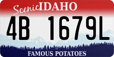 ID license plate 4B1679L