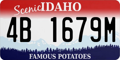ID license plate 4B1679M