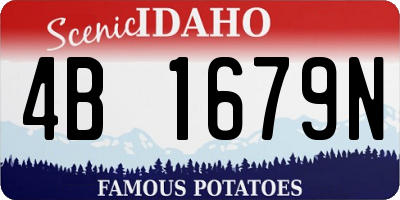 ID license plate 4B1679N