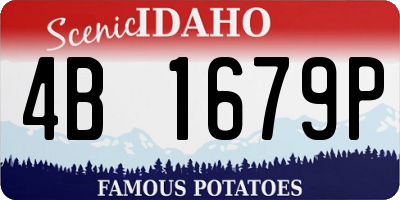 ID license plate 4B1679P