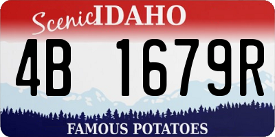ID license plate 4B1679R