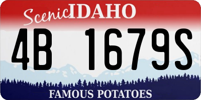 ID license plate 4B1679S