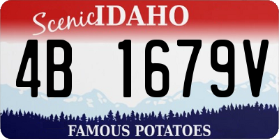 ID license plate 4B1679V