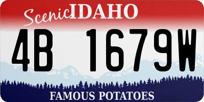 ID license plate 4B1679W