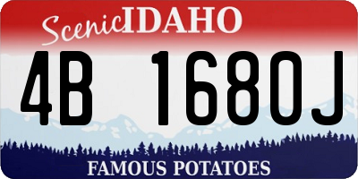 ID license plate 4B1680J