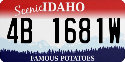 ID license plate 4B1681W