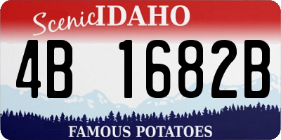 ID license plate 4B1682B
