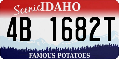 ID license plate 4B1682T