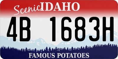 ID license plate 4B1683H