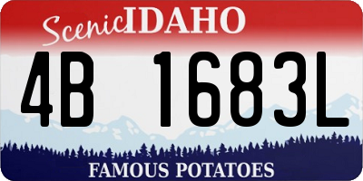 ID license plate 4B1683L
