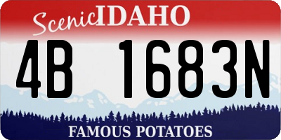 ID license plate 4B1683N