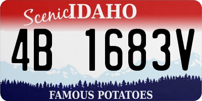 ID license plate 4B1683V