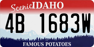 ID license plate 4B1683W