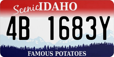ID license plate 4B1683Y