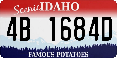 ID license plate 4B1684D
