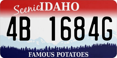 ID license plate 4B1684G