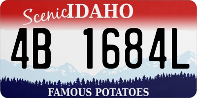 ID license plate 4B1684L