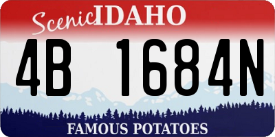 ID license plate 4B1684N
