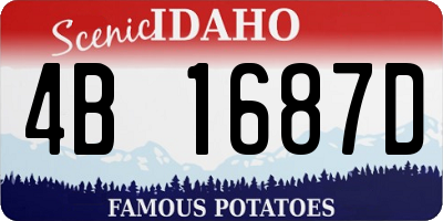 ID license plate 4B1687D