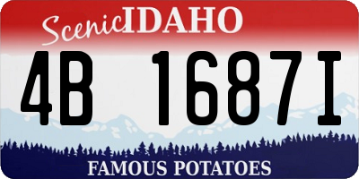 ID license plate 4B1687I