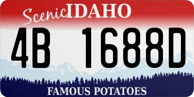 ID license plate 4B1688D