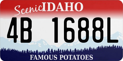 ID license plate 4B1688L