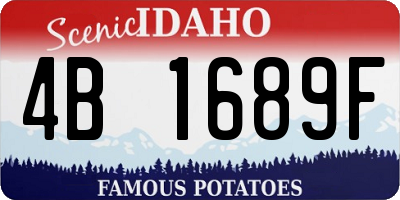 ID license plate 4B1689F