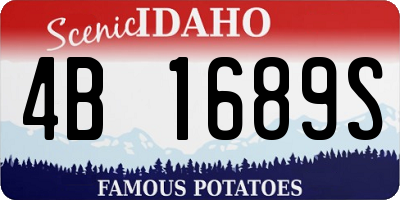 ID license plate 4B1689S