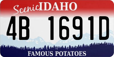 ID license plate 4B1691D