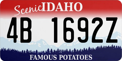 ID license plate 4B1692Z