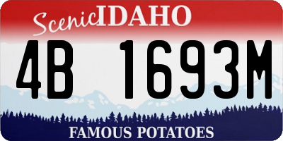 ID license plate 4B1693M