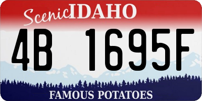 ID license plate 4B1695F