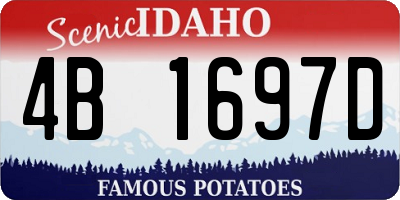 ID license plate 4B1697D
