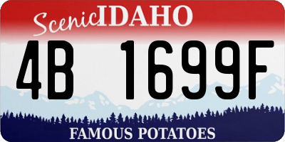 ID license plate 4B1699F