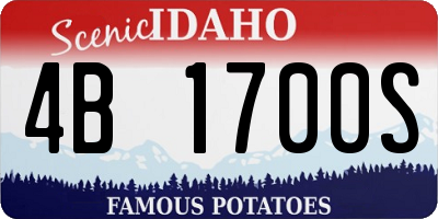 ID license plate 4B1700S