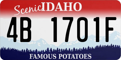 ID license plate 4B1701F