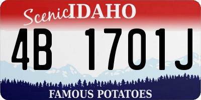 ID license plate 4B1701J