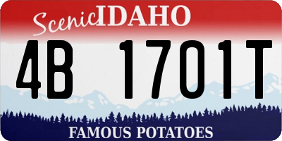 ID license plate 4B1701T