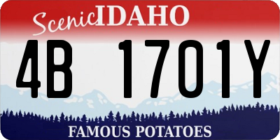 ID license plate 4B1701Y