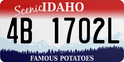 ID license plate 4B1702L