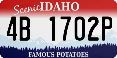 ID license plate 4B1702P