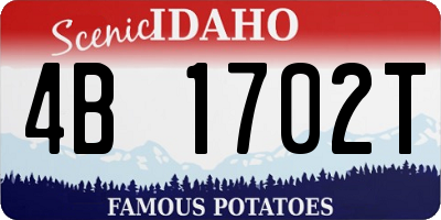 ID license plate 4B1702T
