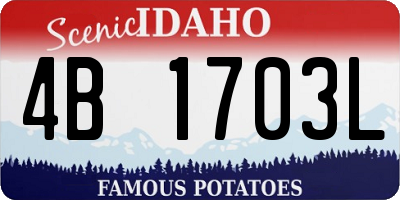 ID license plate 4B1703L