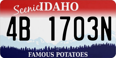 ID license plate 4B1703N