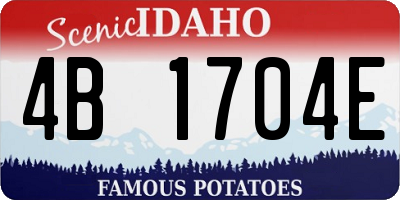 ID license plate 4B1704E