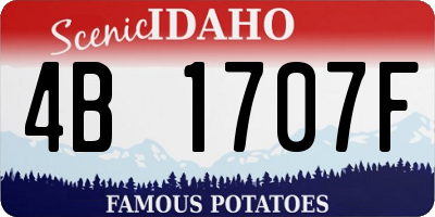 ID license plate 4B1707F