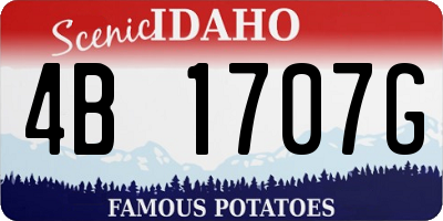 ID license plate 4B1707G
