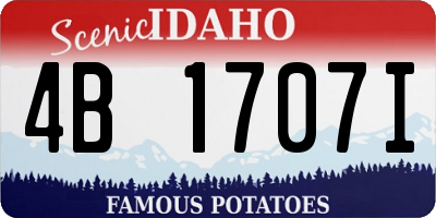 ID license plate 4B1707I
