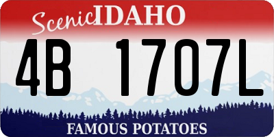 ID license plate 4B1707L