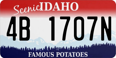 ID license plate 4B1707N